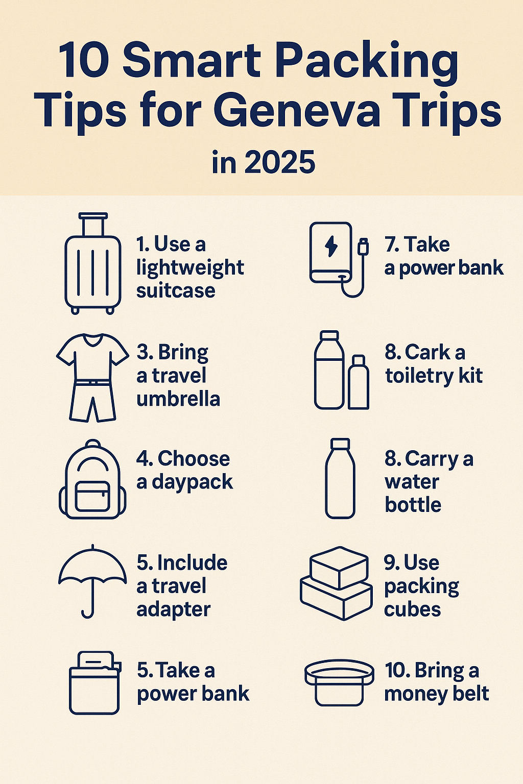 smart packing for Geneva trips